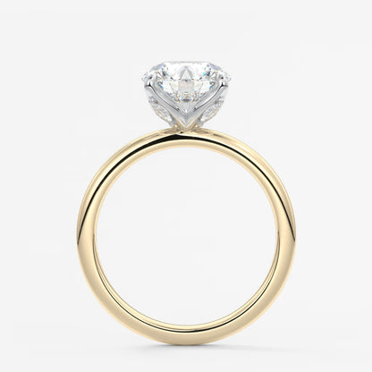 Celestia deluxe – two-tone round brilliant engagement ring