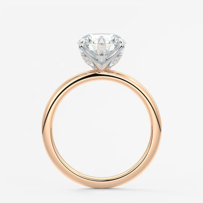 Celestia deluxe – two-tone round brilliant engagement ring