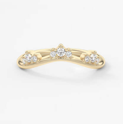 Celina Curved Diamond Wedding Band