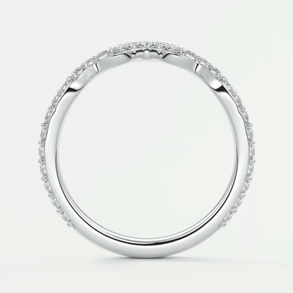 Elara Scalloped Wedding Band – Lab-Grown or Natural Diamonds