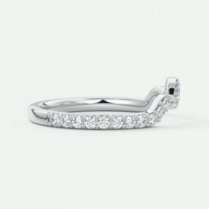 Elara Scalloped Wedding Band – Lab-Grown or Natural Diamonds