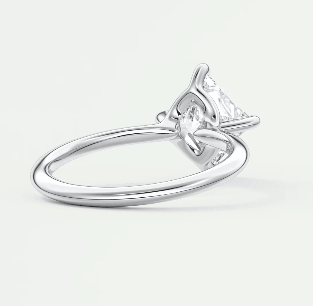 Elysian Princess Solitaire Ring – Timeless Elegance with Lab Diamond or Moissanite