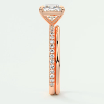 Isolde Cushion Pavé Solitaire Ring