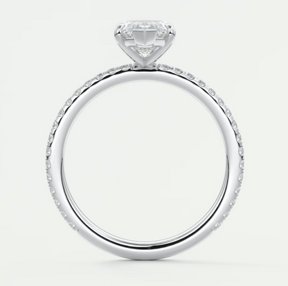 Isolde Marquise Pavé Solitaire Engagement Ring