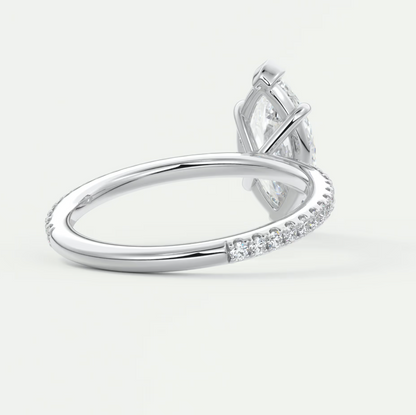 Isolde Marquise Pavé Solitaire Engagement Ring