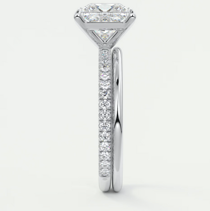 Isolde Princess Pavé Solitaire Ring
