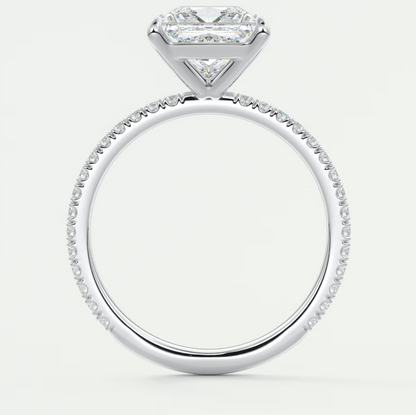 Isolde Princess Pavé Solitaire Ring