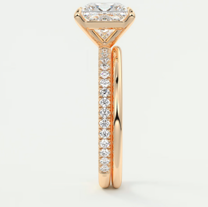 Isolde Princess Pavé Solitaire Ring