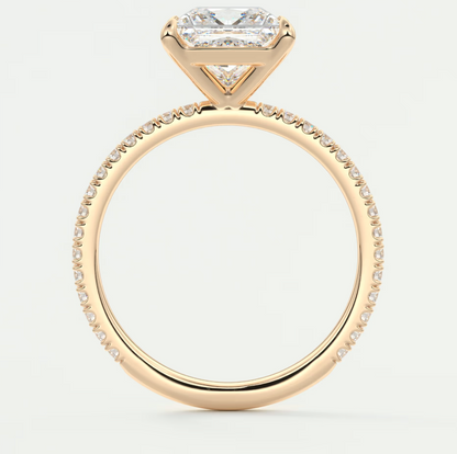 Isolde Princess Pavé Solitaire Ring