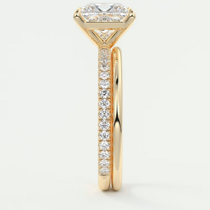 Isolde Princess Pavé Solitaire Ring