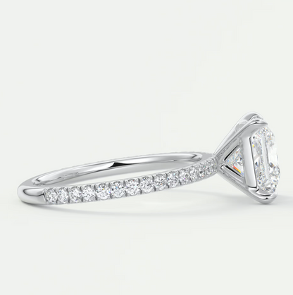 Isolde Princess Pavé Solitaire Ring