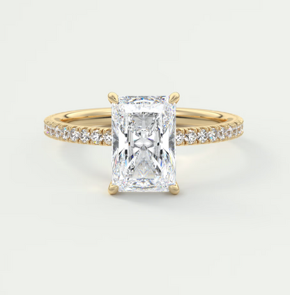 Isolde Radiant Pavé Solitaire Ring