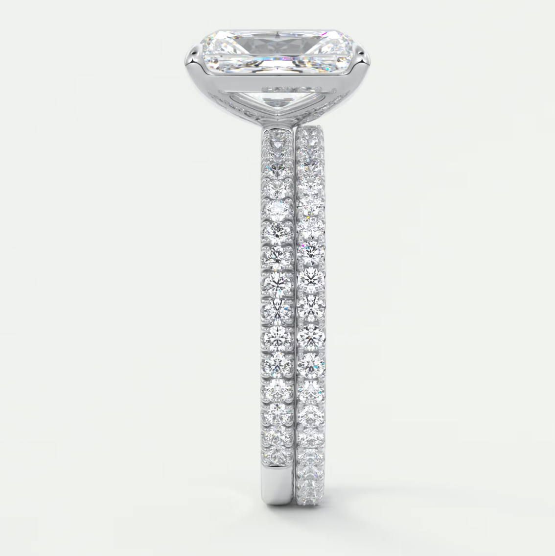 Isolde Radiant Pavé Solitaire Ring