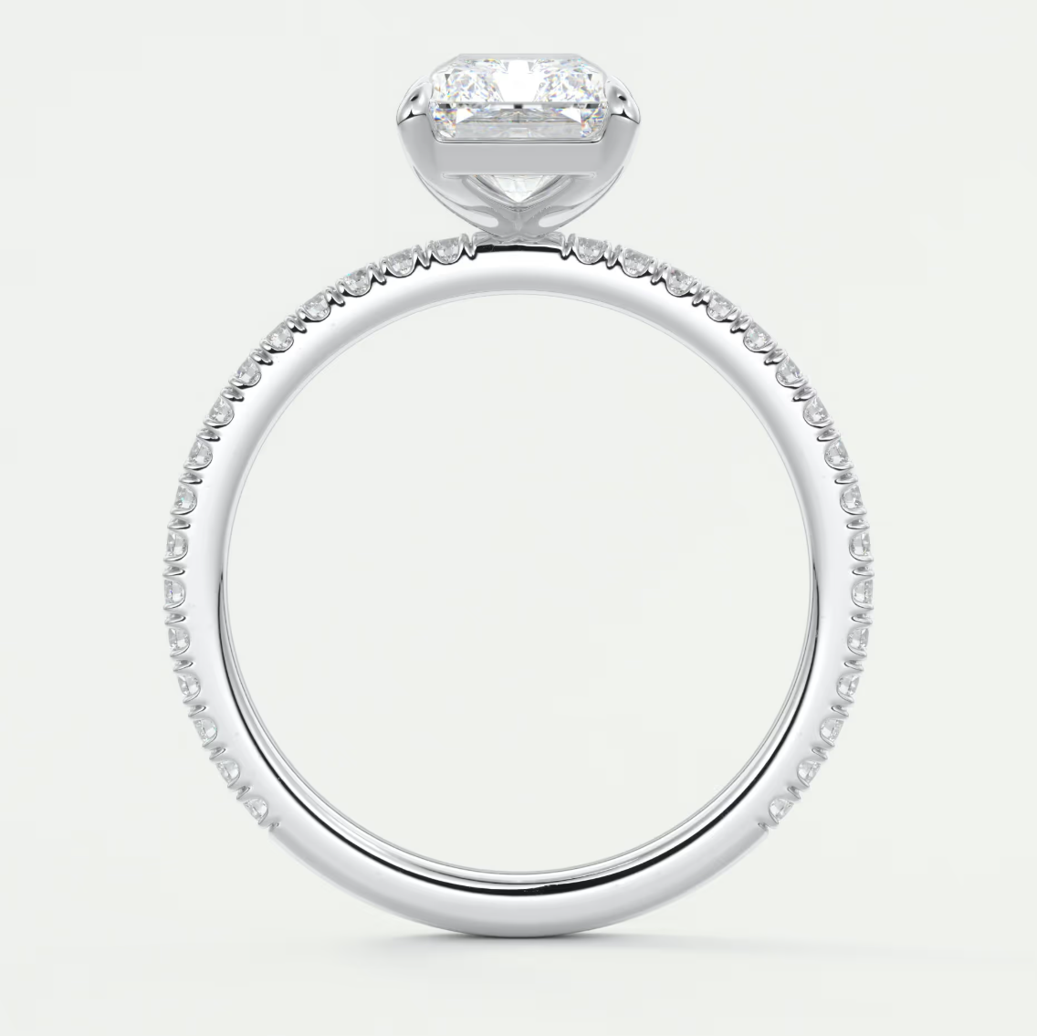Isolde Radiant Pavé Solitaire Ring