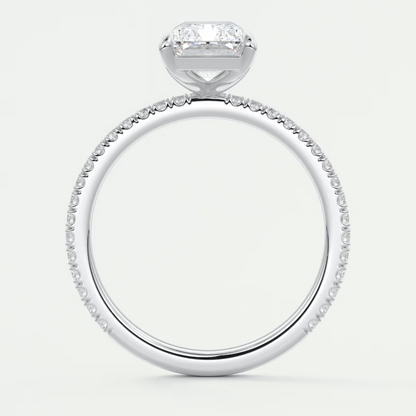 Isolde Radiant Pavé Solitaire Ring