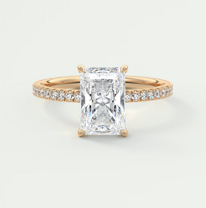 Isolde Radiant Pavé Solitaire Ring