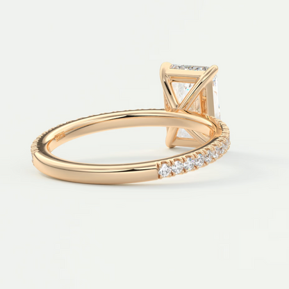 Isolde Radiant Pavé Solitaire Ring