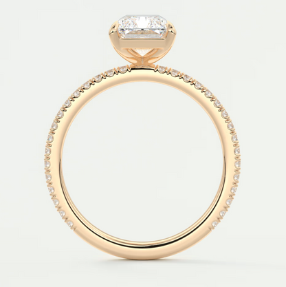 Isolde Radiant Pavé Solitaire Ring