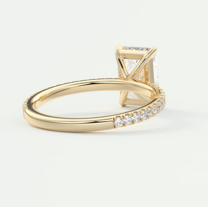 Isolde Radiant Pavé Solitaire Ring