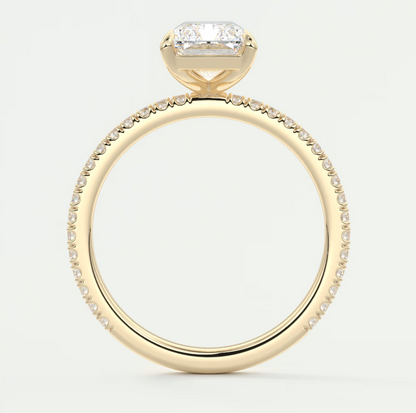 Isolde Radiant Pavé Solitaire Ring