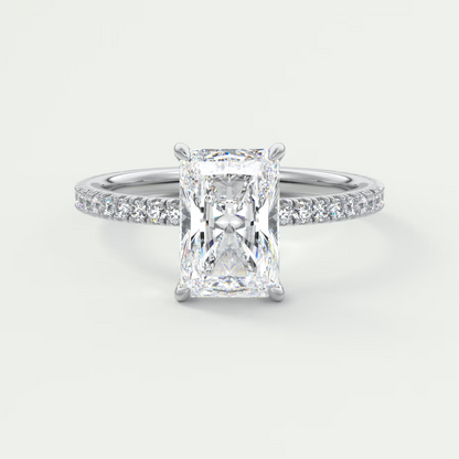 Isolde Radiant Pavé Solitaire Ring