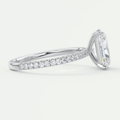 Isolde Radiant Pavé Solitaire Ring