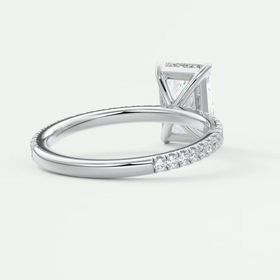 Isolde Radiant Pavé Solitaire Ring