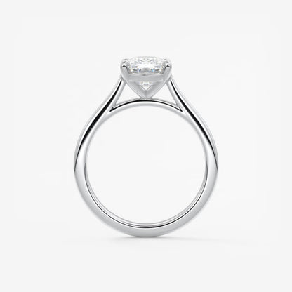 Lumia Elongated Cushion Cathedral Engagement Ring – Lab Diamond or Moissanite