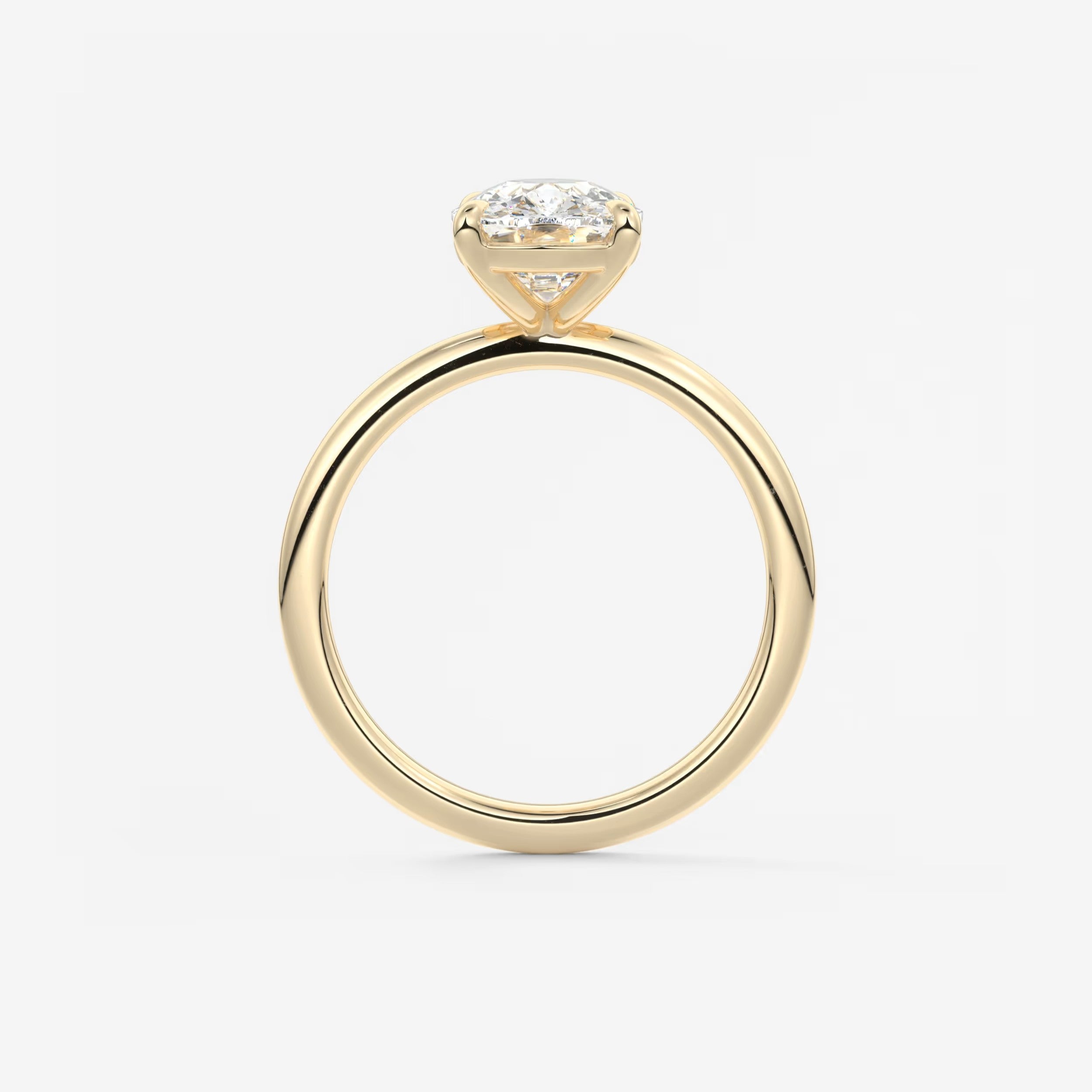 Luna Elongated Cushion Lab Diamond or Moissanite Engagement Ring