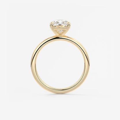 Luna Elongated Cushion Lab Diamond or Moissanite Engagement Ring
