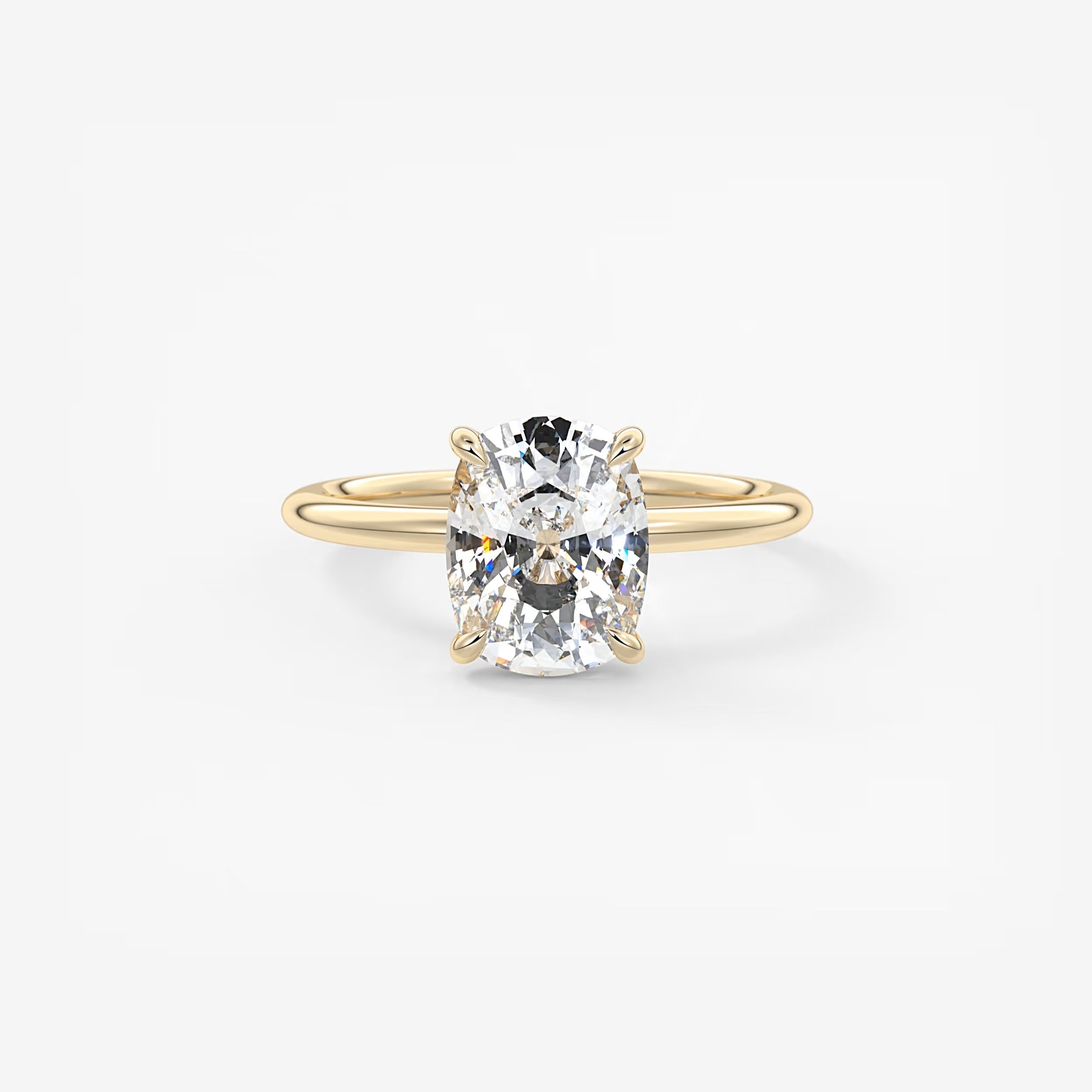 Luna Elongated Cushion Lab Diamond or Moissanite Engagement Ring