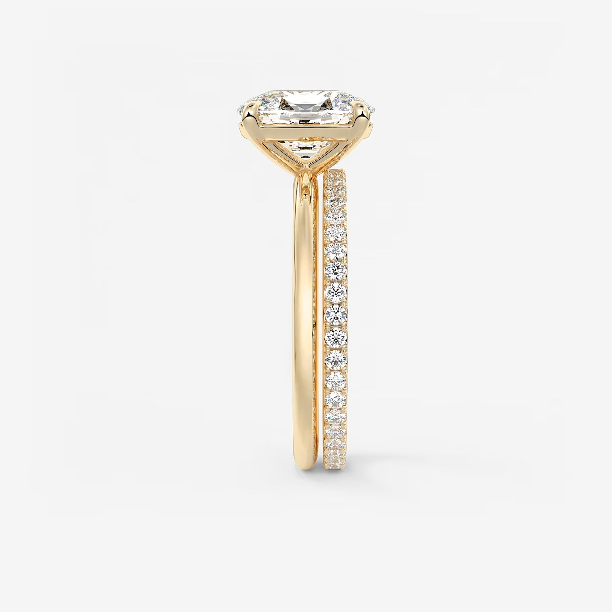 Luna Elongated Cushion Lab Diamond or Moissanite Engagement Ring