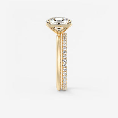 Luna Elongated Cushion Lab Diamond or Moissanite Engagement Ring