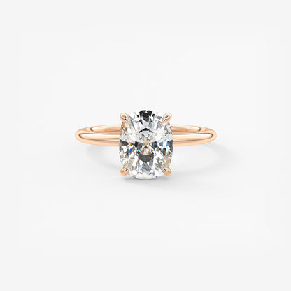 Luna Elongated Cushion Lab Diamond or Moissanite Engagement Ring