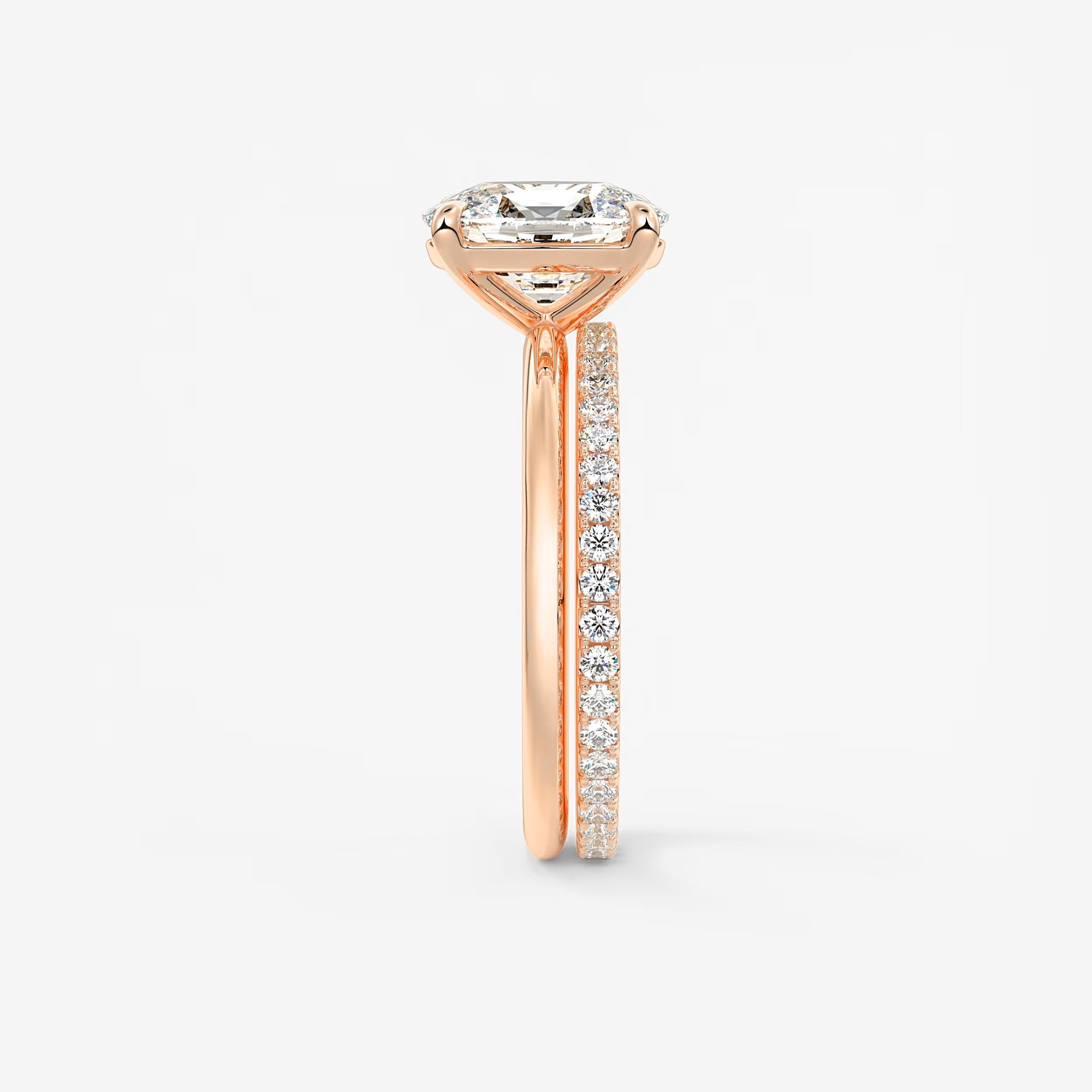 Luna Elongated Cushion Lab Diamond or Moissanite Engagement Ring