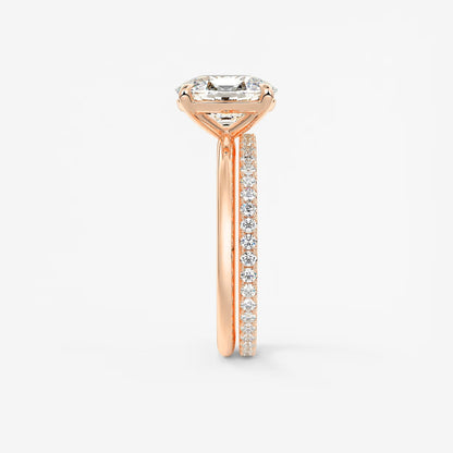 Luna Elongated Cushion Lab Diamond or Moissanite Engagement Ring