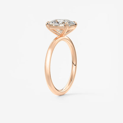 Luna Elongated Cushion Lab Diamond or Moissanite Engagement Ring