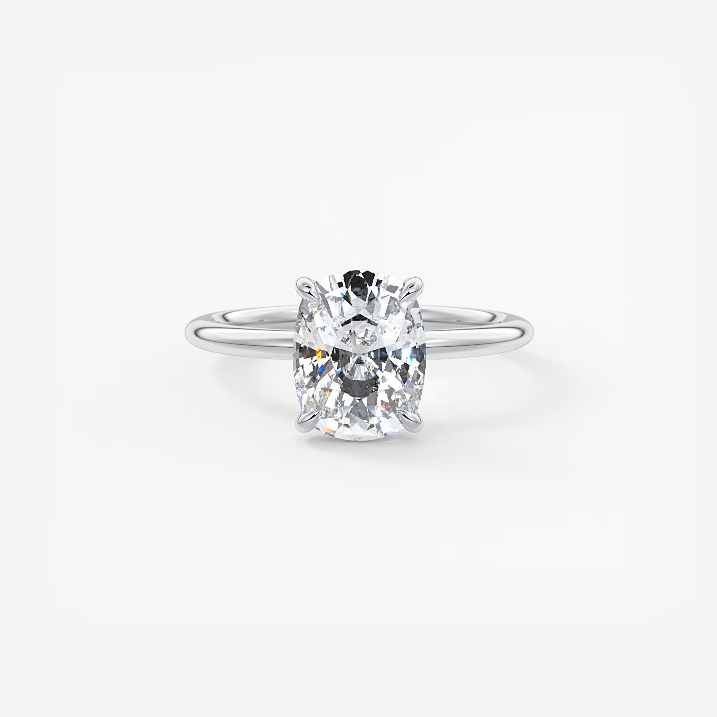 Luna Elongated Cushion Lab Diamond or Moissanite Engagement Ring