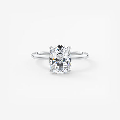 Luna Elongated Cushion Lab Diamond or Moissanite Engagement Ring
