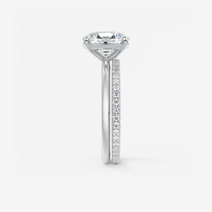 Luna Elongated Cushion Lab Diamond or Moissanite Engagement Ring