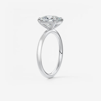 Luna Elongated Cushion Lab Diamond or Moissanite Engagement Ring