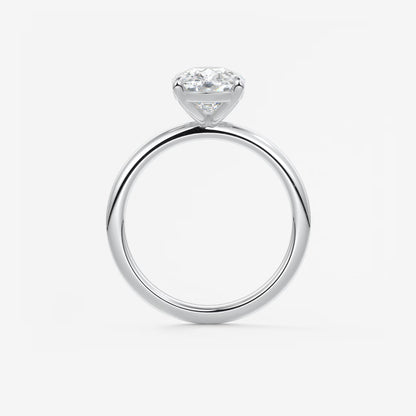 Luna Elongated Cushion Lab Diamond or Moissanite Engagement Ring