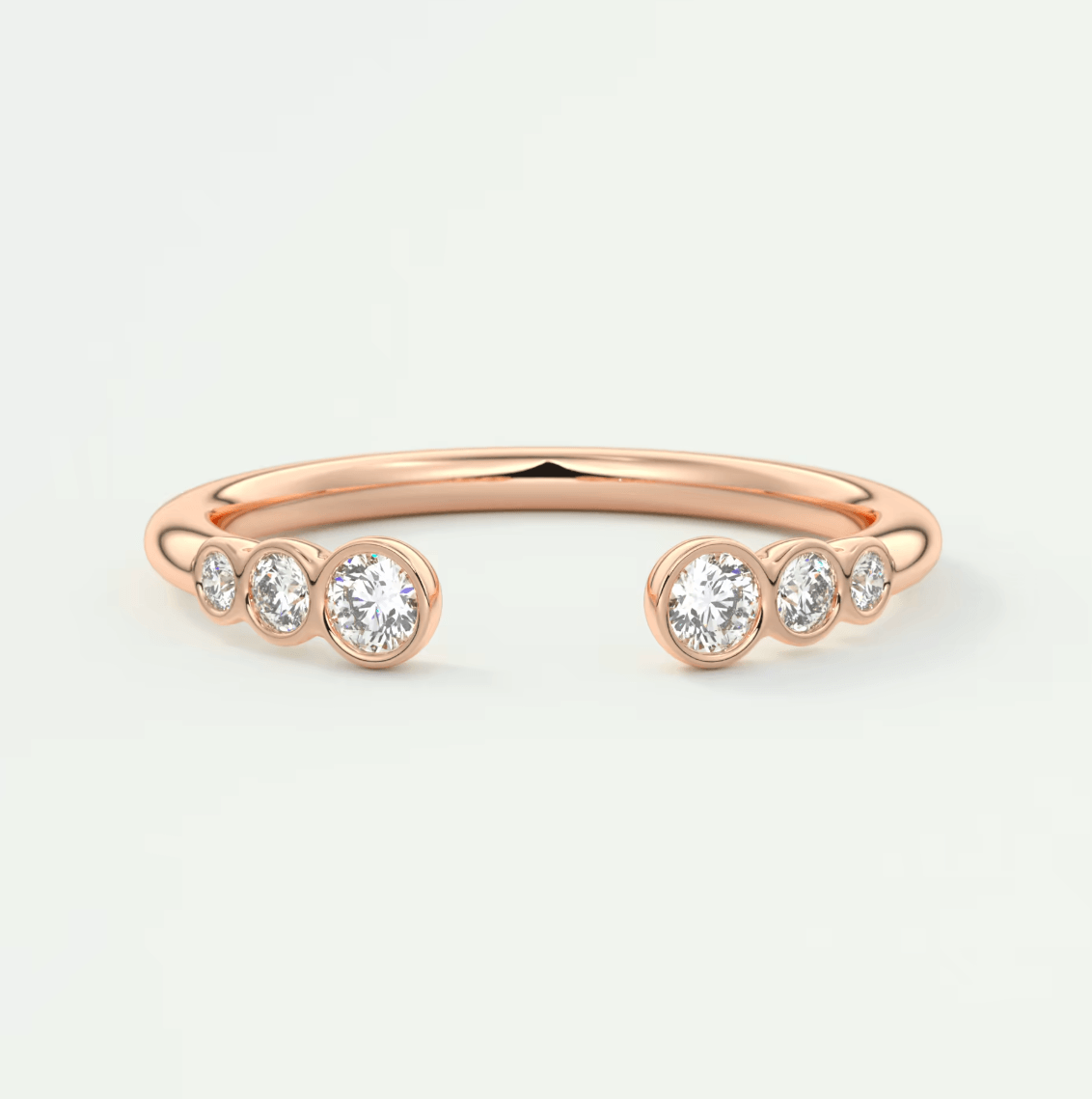 Seren Open Bezel Wedding Band – Lab-Grown or Natural Diamonds