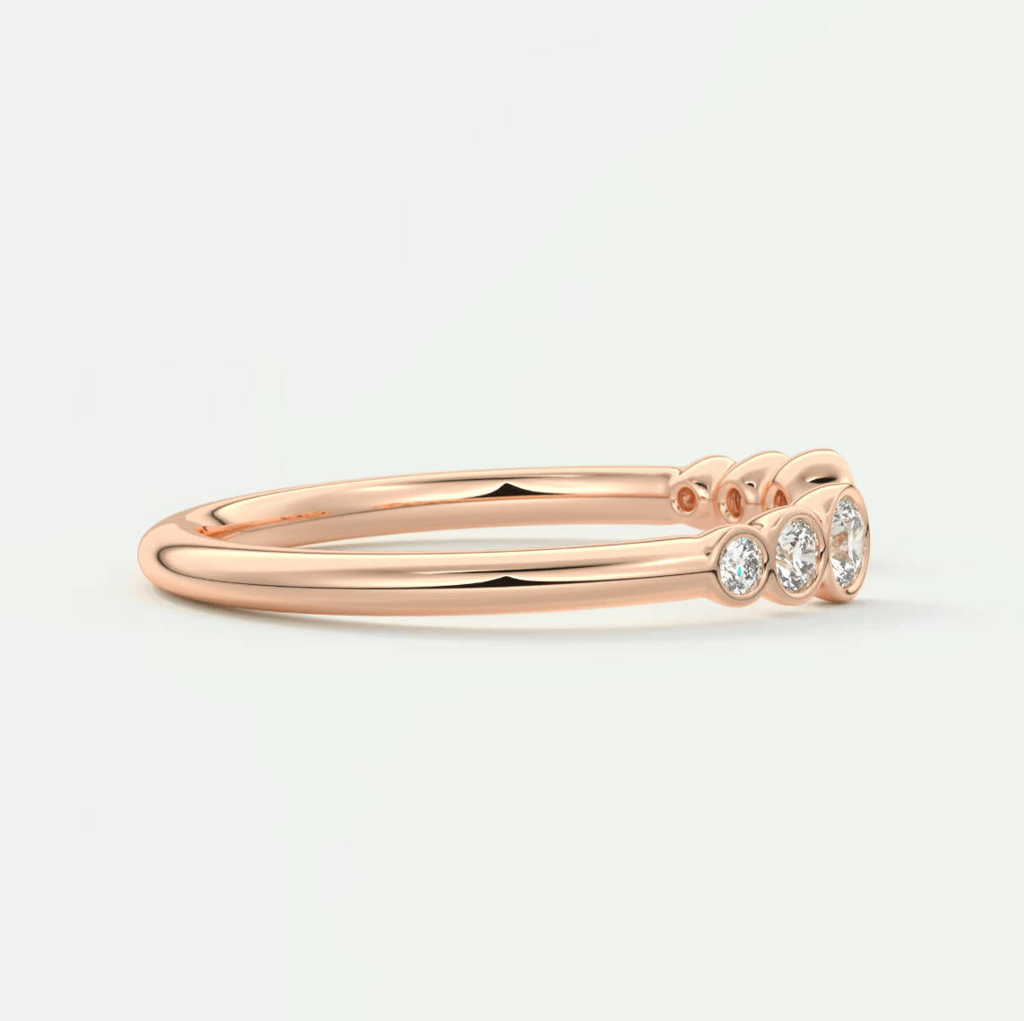 Seren Open Bezel Wedding Band – Lab-Grown or Natural Diamonds