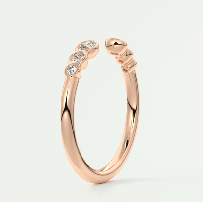 Seren Open Bezel Wedding Band – Lab-Grown or Natural Diamonds