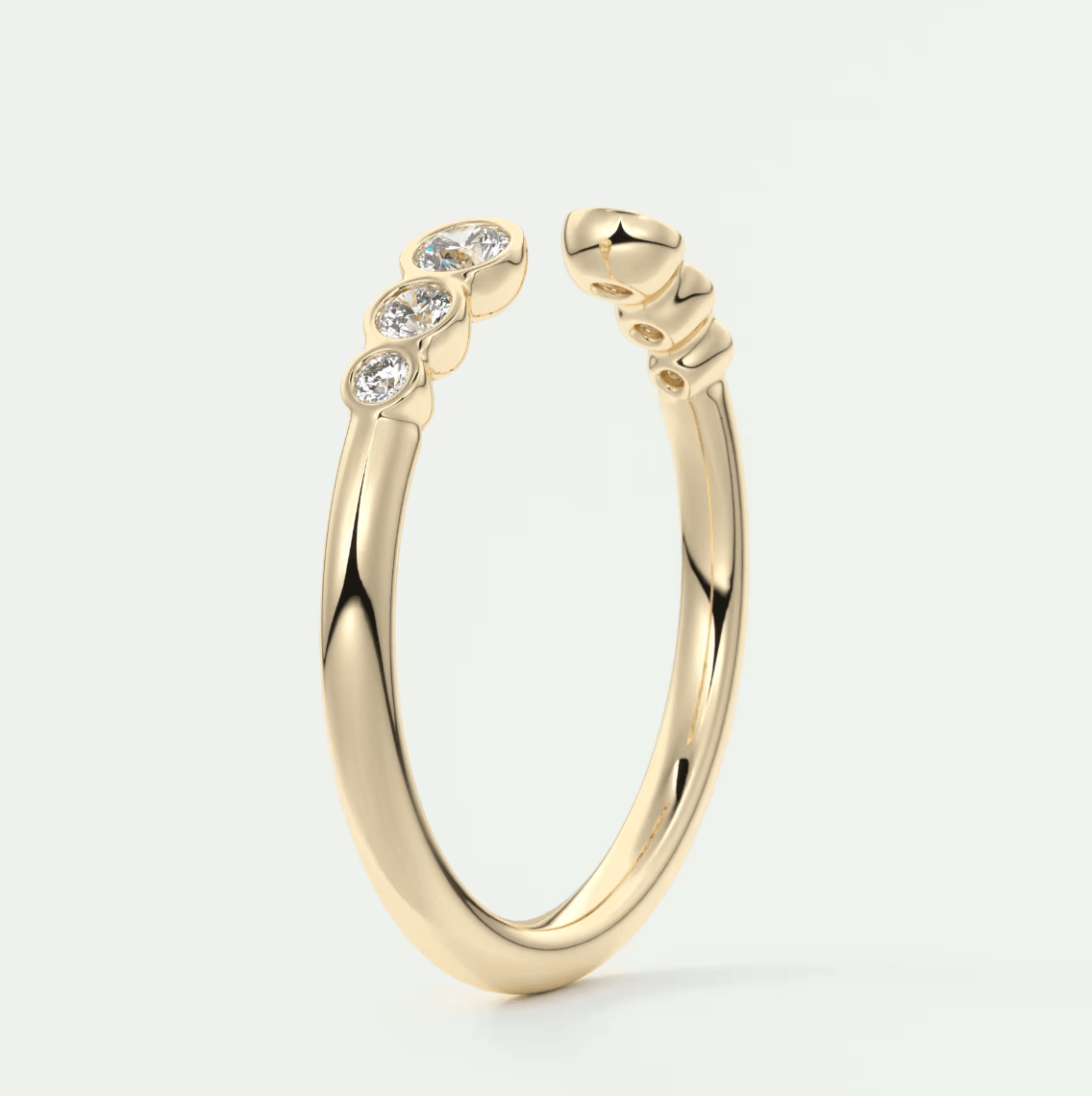 Seren Open Bezel Wedding Band – Lab-Grown or Natural Diamonds