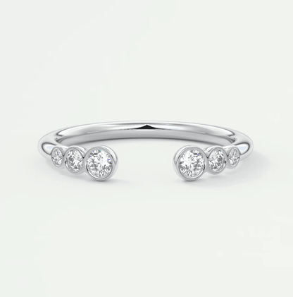 Seren Open Bezel Wedding Band – Lab-Grown or Natural Diamonds