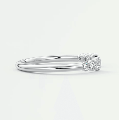 Seren Open Bezel Wedding Band – Lab-Grown or Natural Diamonds