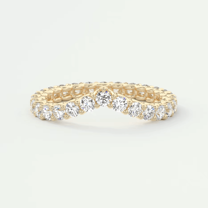 Selene V-Curved Eternity Band – Lab-Grown or Natural Diamonds