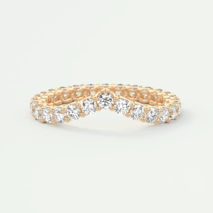 Selene V-Curved Eternity Band – Lab-Grown or Natural Diamonds